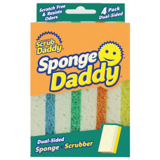 Губки  Scrub Daddy, Sponge Daddy Dual-Sided Non- Scratch Sponge, 4 шт